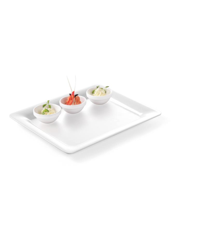Gastronorm-Tablett mit schmalem Rand - Melamin - H 2 x 26,5 x 32,5 cm - Hendi - 566015