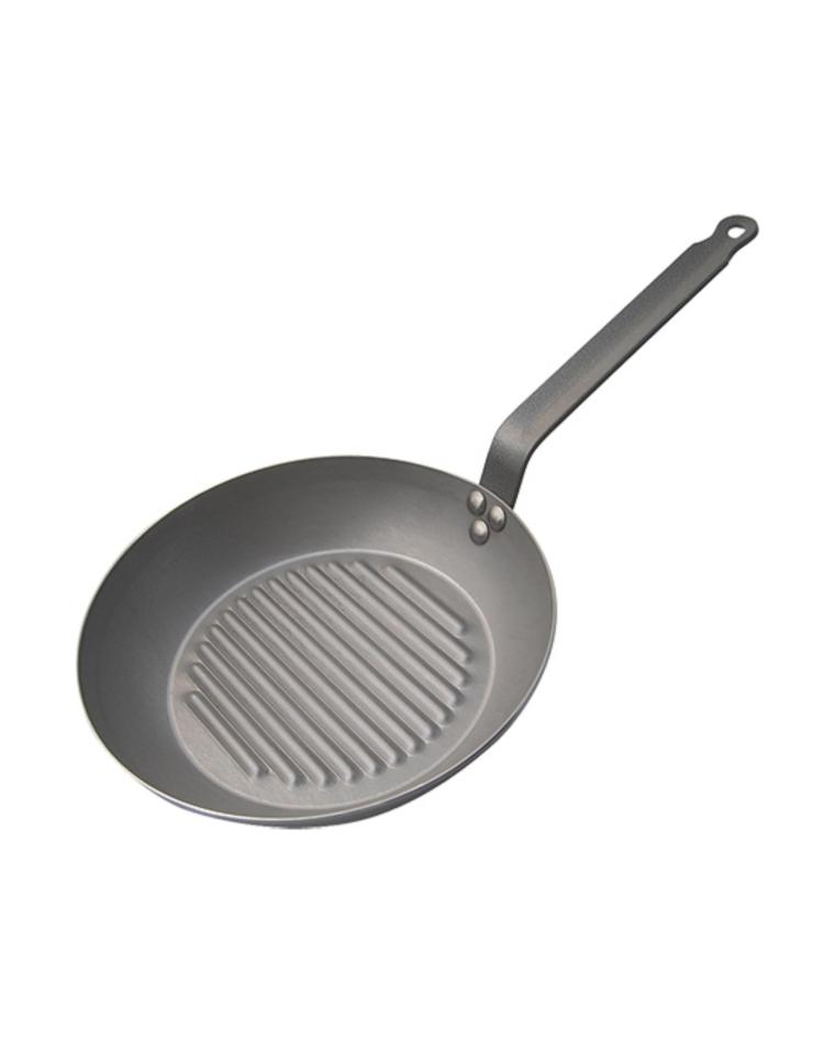 Grillpfanne - gerippt - rund - 30 cm