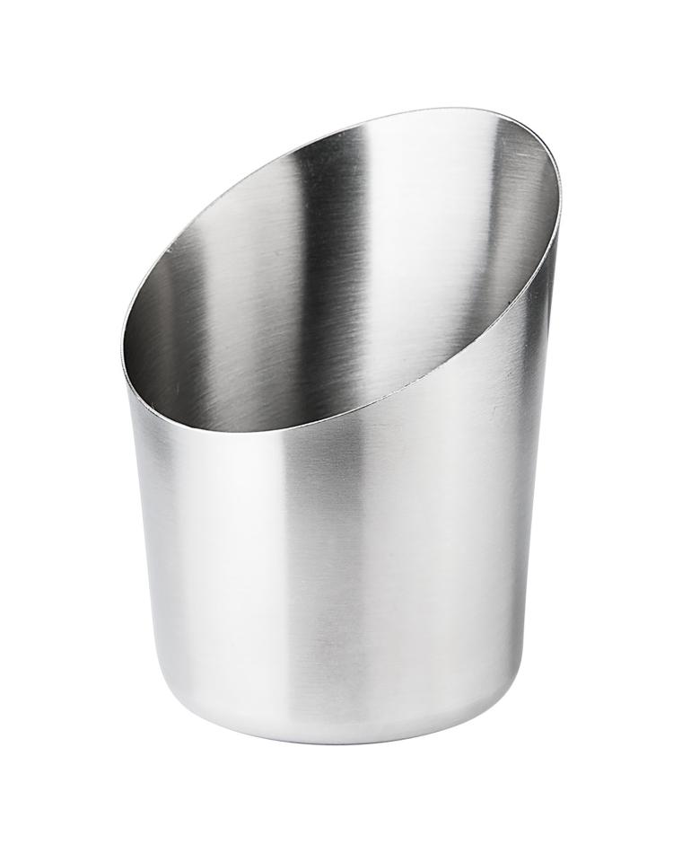 Becher für Pommes - Ø8,8 x H 11 cm - Edelstahl - G-Line