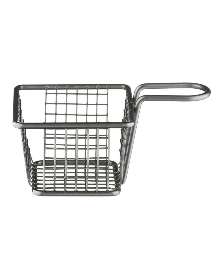 Pommes Frites Korb - Schwarz - 10 x 10 x 7 cm - Promoline