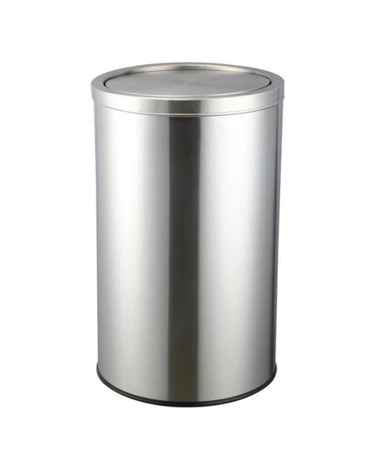 Abfallbehälter - 50 Liter - Schwingdeckel - Edelstahl - Promoline