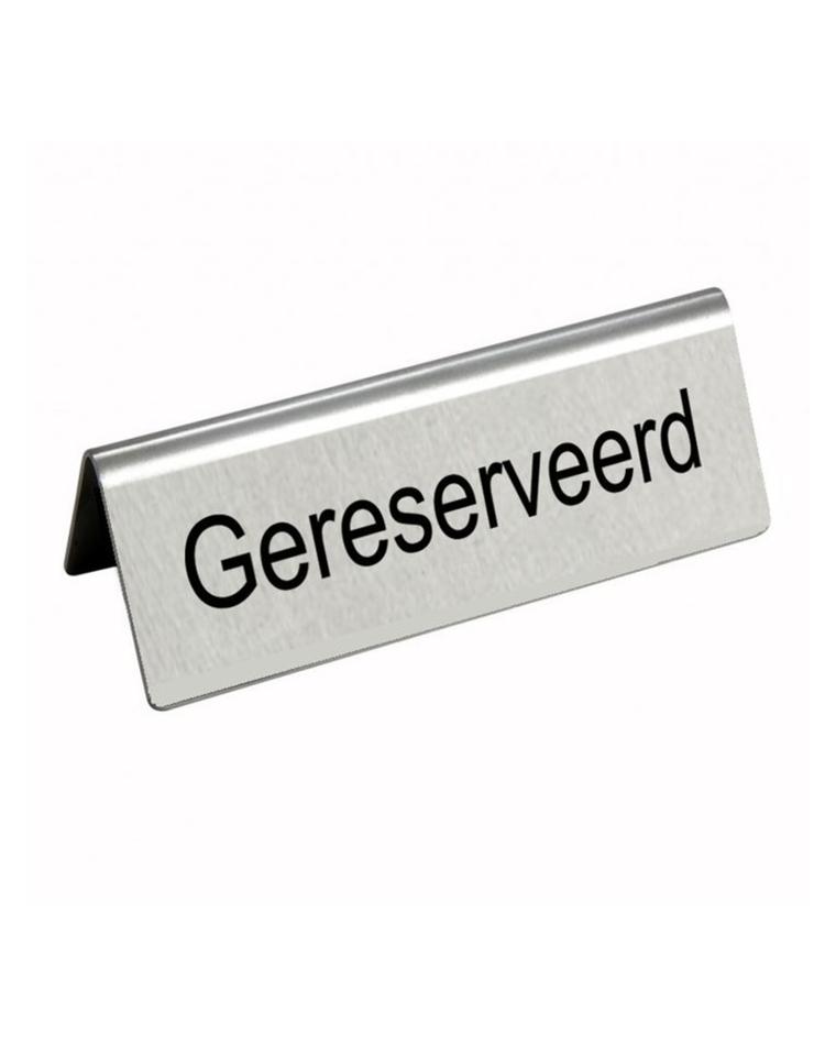 Schild - Reserviert - H 5 x 10 cm - Edelstahl - G-Line