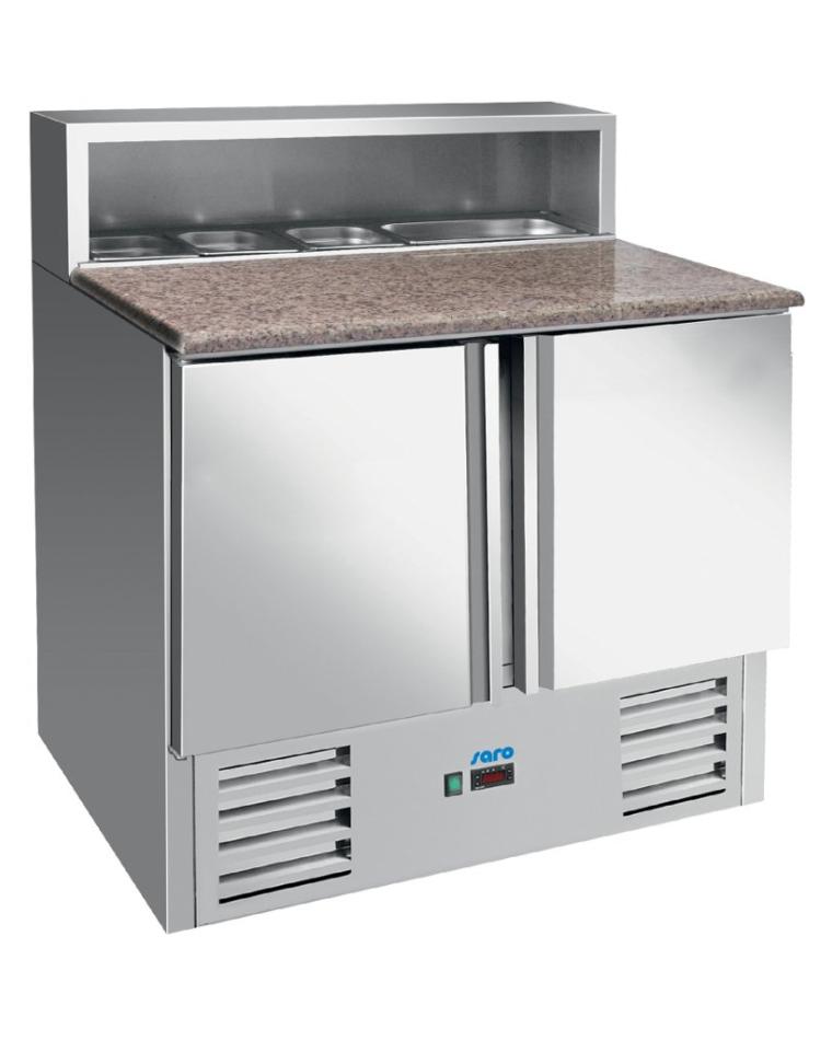 Pizza-Kühltisch - 2 Türen - H 109 x B 90 cm - Edelstahl - Saro - 323-1005