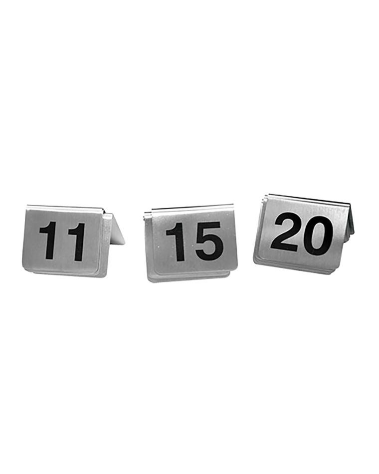 Tischnummern - Nummer 11 bis 20 - Edelstahl - 705051