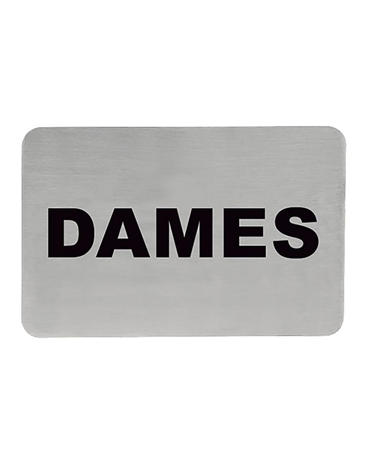 Schild - Damen - Niederländisch - 11 x 6 cm - Rechteckig - Edelstahl - 705210