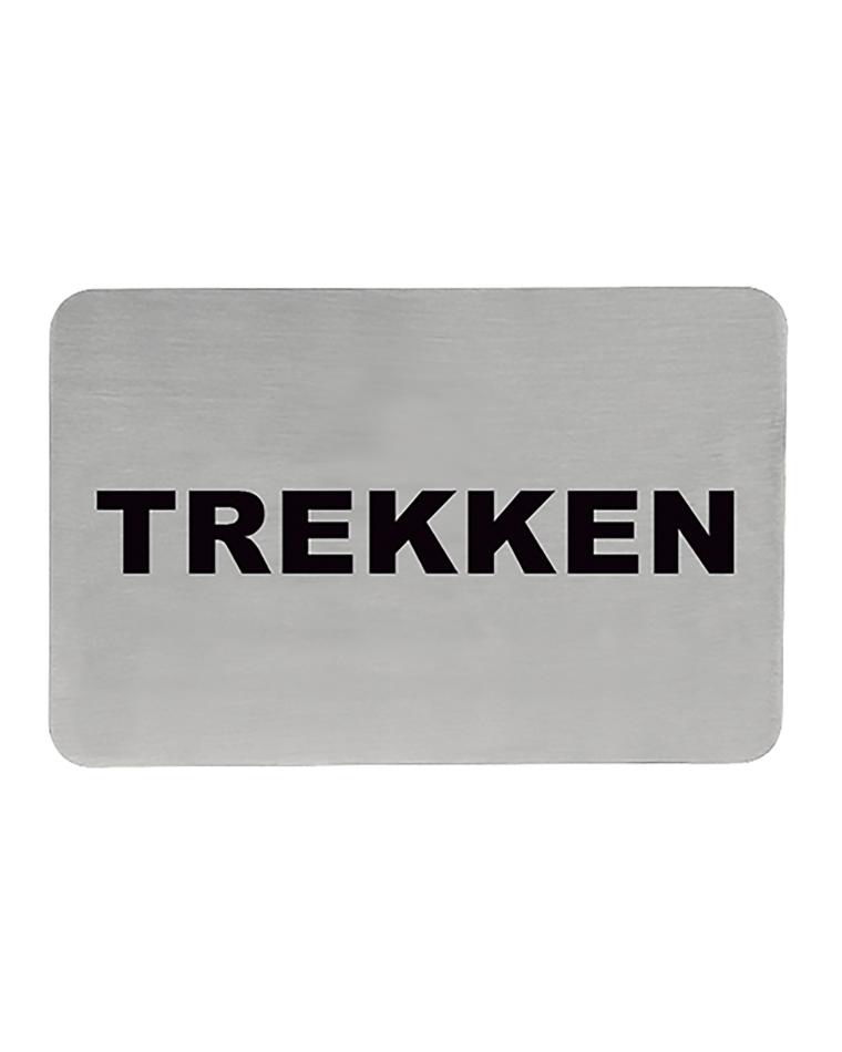 Schild - Ziehen - Niederländisch - 11 x 6 cm - Rechteckig - Edelstahl - 705211