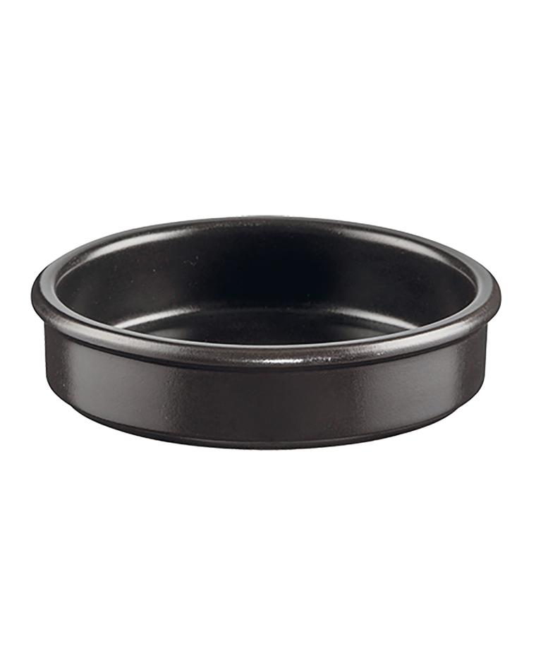 Cocotte - H 3 cm - 0.15 kg - Ø11.5 cm - Steingut - Schwarz - 0.175 Liter - Regas - 540001