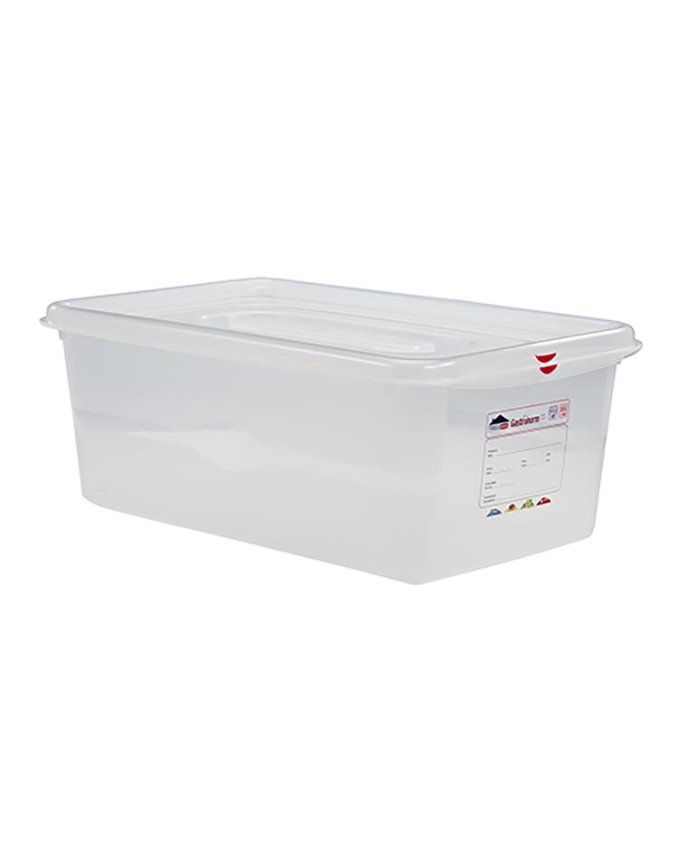 Lebensmittelbox - 1/1 GN - 28 Liter - H 20 x 53 x 32,5 CM - Polypropylen - Transparent - -40°C / +100°C - Luftdicht verschließbar - Denox - 600550