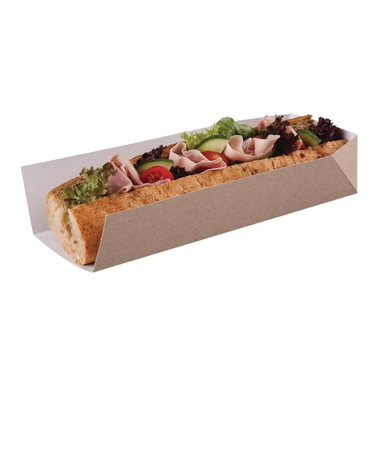 Kompostierbare Baguetteboxen - Offene Seite - 25 cm - CK937