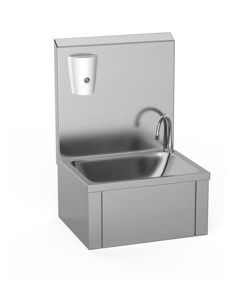 Handwaschbecken aus Edelstahl - Kniebedienung - G-Line
