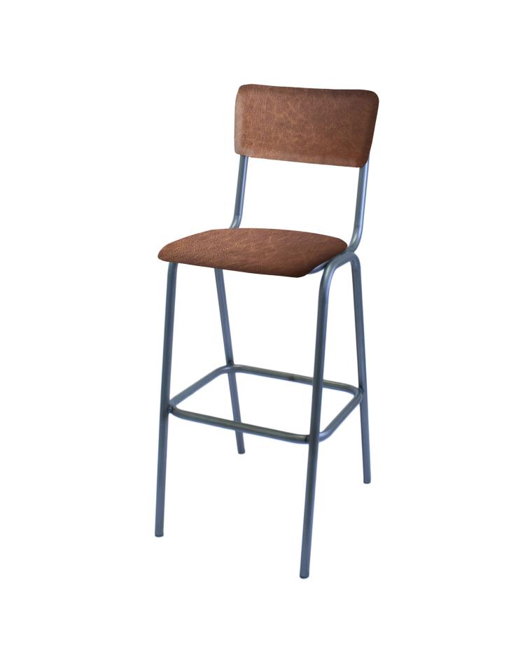 Barhocker - Old School - Vintage Metal - PU Braun - G-Line