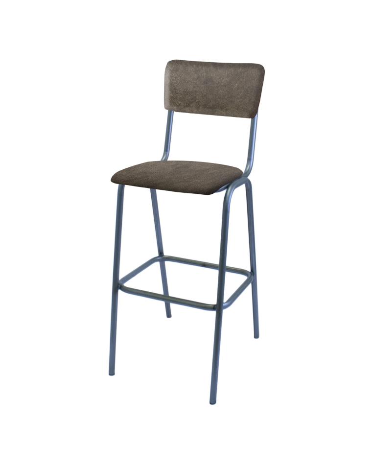 Barhocker - Old School - Vintage Metal - PU Anthrazit - G-Line