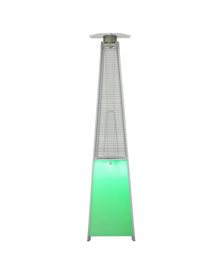 Heizpilz / Terrassenheizung – Pyramide – 13000 W – Propan – LED-Beleuchtung – Promoline