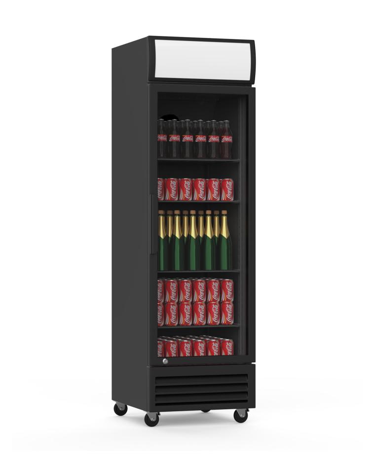 Getränkekühlschrank - 360 Liter - 1 Tür - Schwarz - Promoline