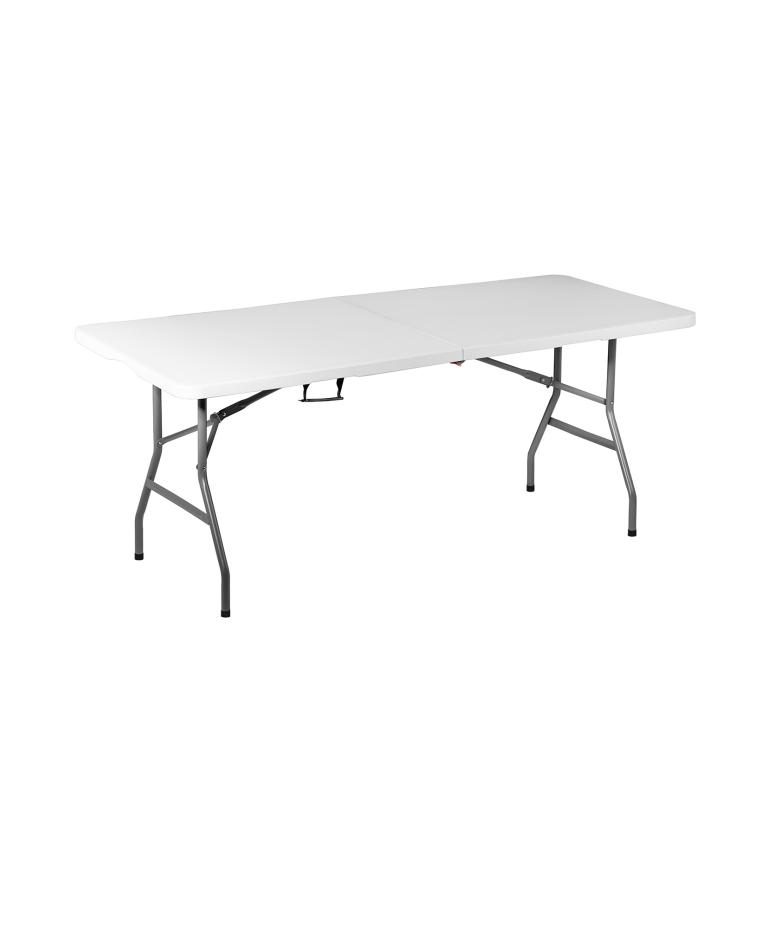 Tisch klappbar - 183 x 75 x H 74 CM - Weiß / Grau - Promline