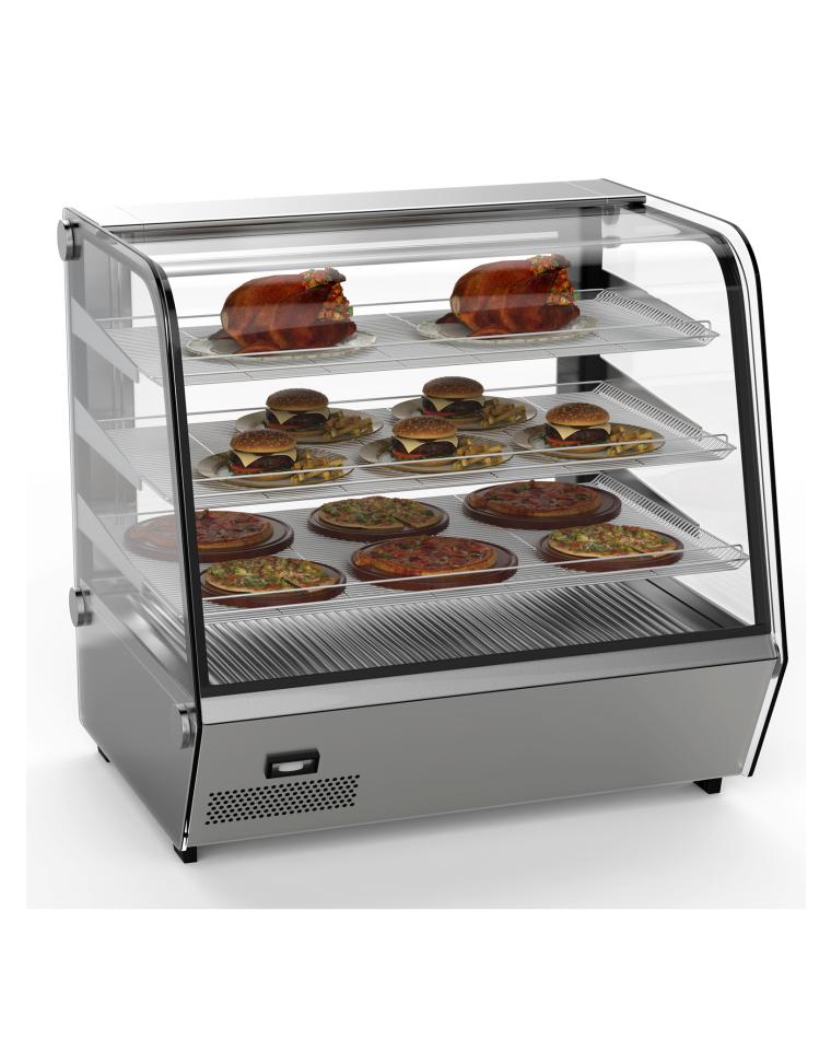 Warmhaltevitrine - 120 Liter - Edelstahl - G-Line