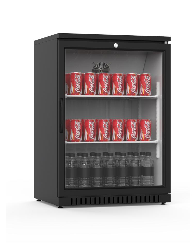 Getränkekühlschrank - 130 Liter - 1 Tür - Schwarz - Promoline
