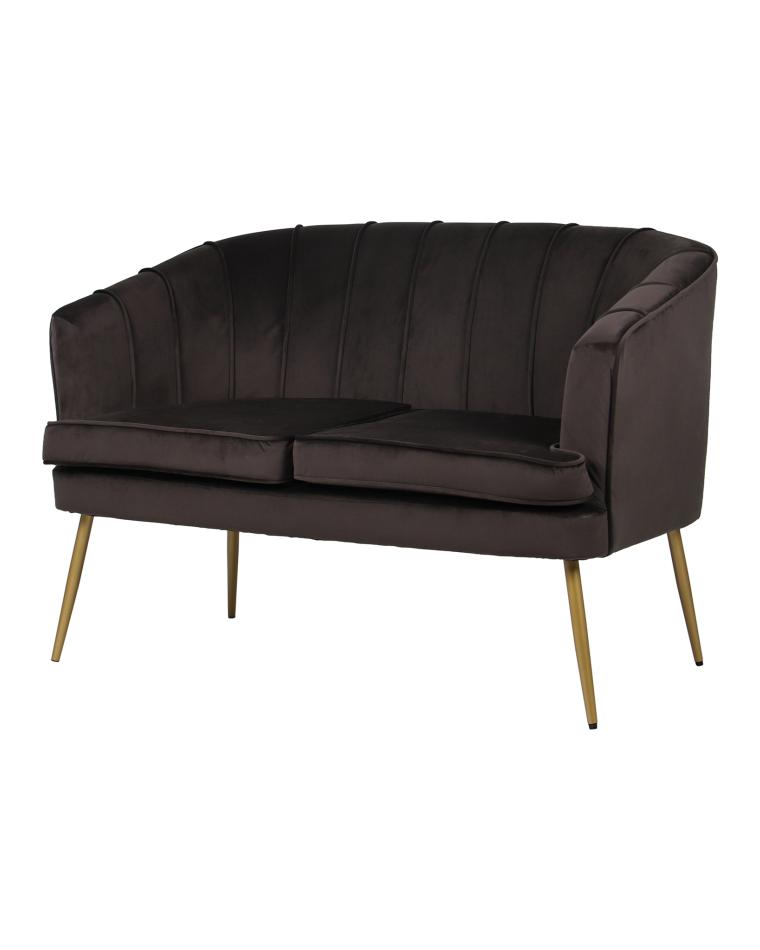 Catering-Sofa – Relax – 120 cm – Samt – Anthrazit – G-Line