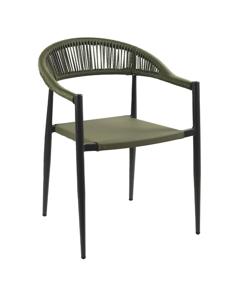 Terrassenstuhl - Joanna - Rattangrün - Aluminium - G-Line