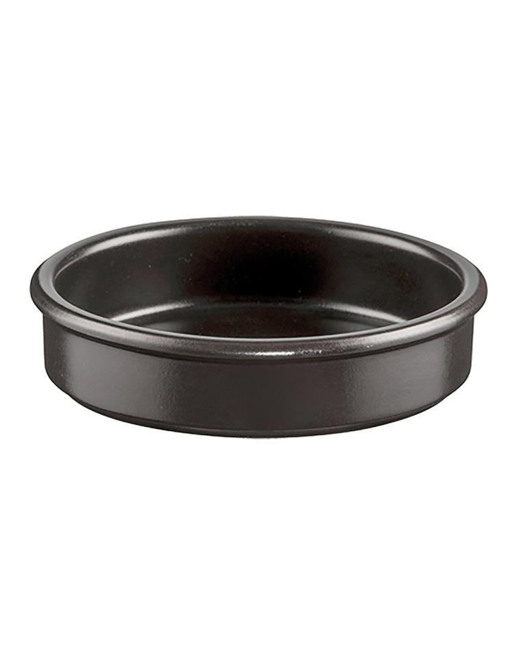 Cocotte - H 3,5 cm - 0,25 kg - Ø14 cm - Steingut - Schwarz - 0,3 Liter - Regas - 540002