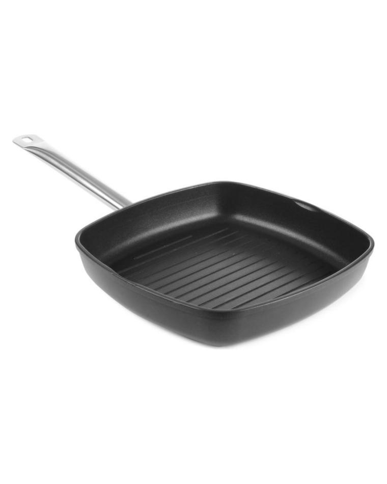 Grillpfanne - gerippt - Aluminium - H 5,5 x 29 x 55 cm - Hendi - 629802