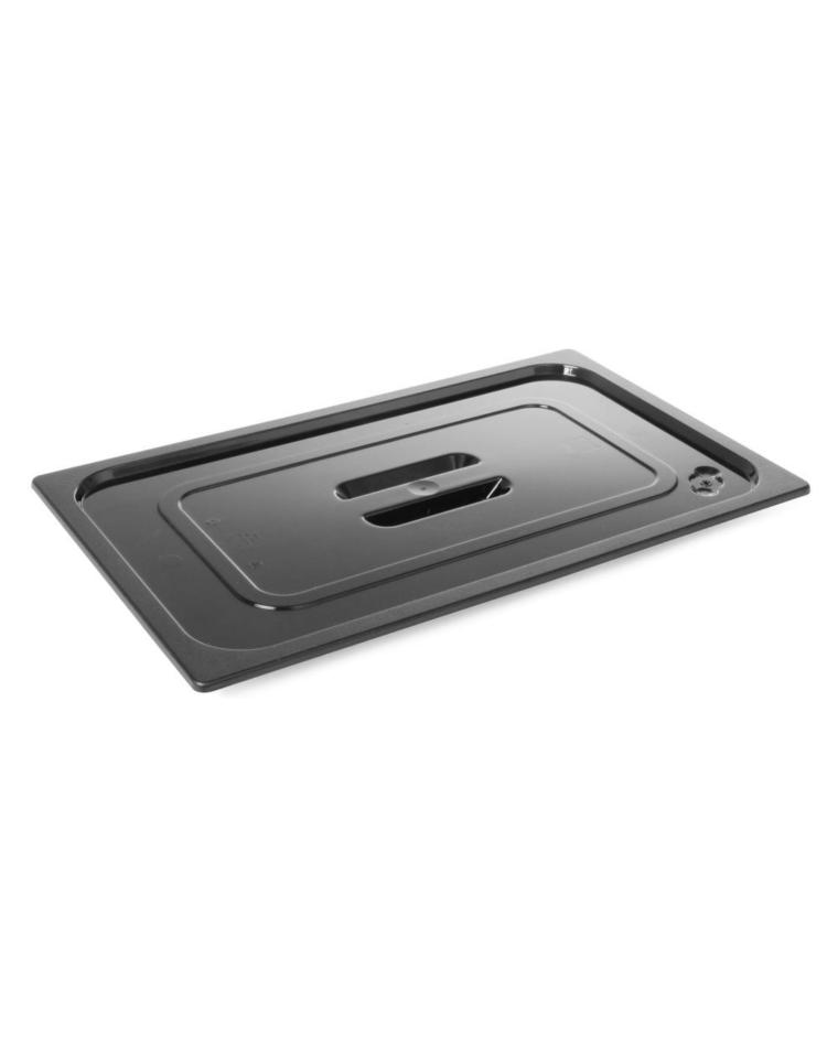 Gastronorm Deckel - 1/1 GN - Polycarbonat - Schwarz - Hendi - 862902