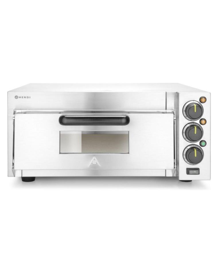 Pizzaofen – elektrisch – H 27,5 x 56 x 58 cm – 230 V – Silber – Hendi – 220290