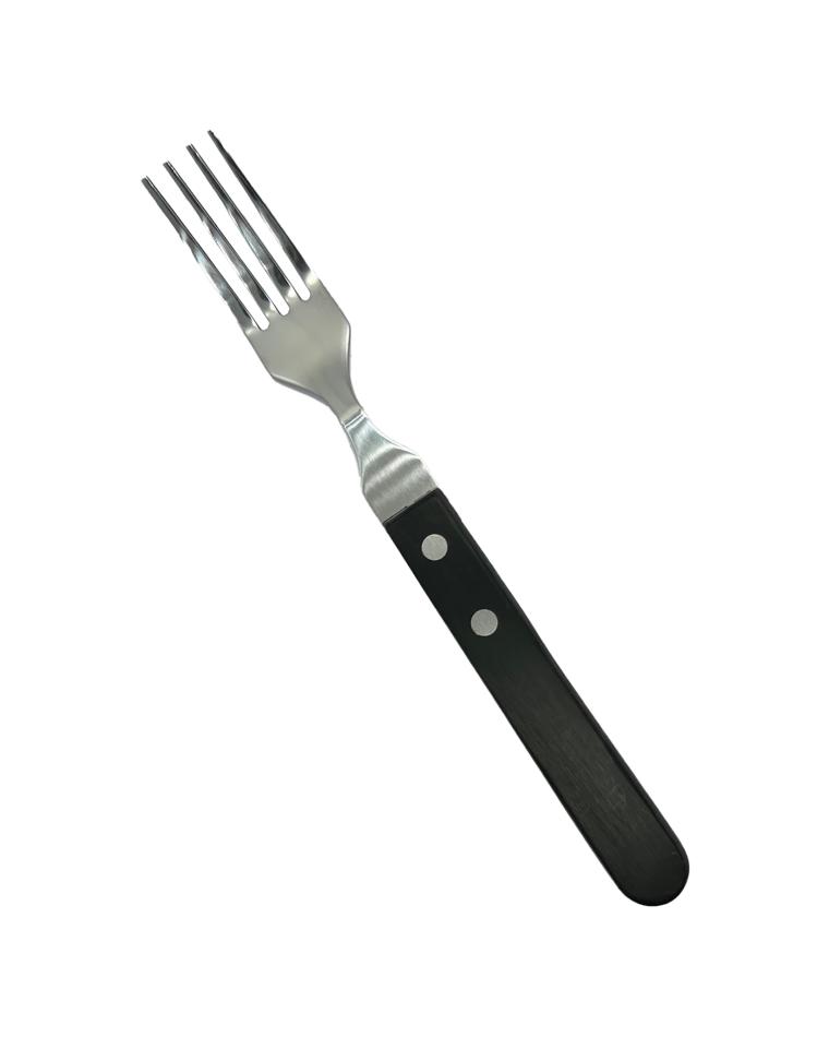 Steakgabel – 19,8 cm – schwarzer Griff – Preto – G-Tableware – 6 Stück – G-Linie