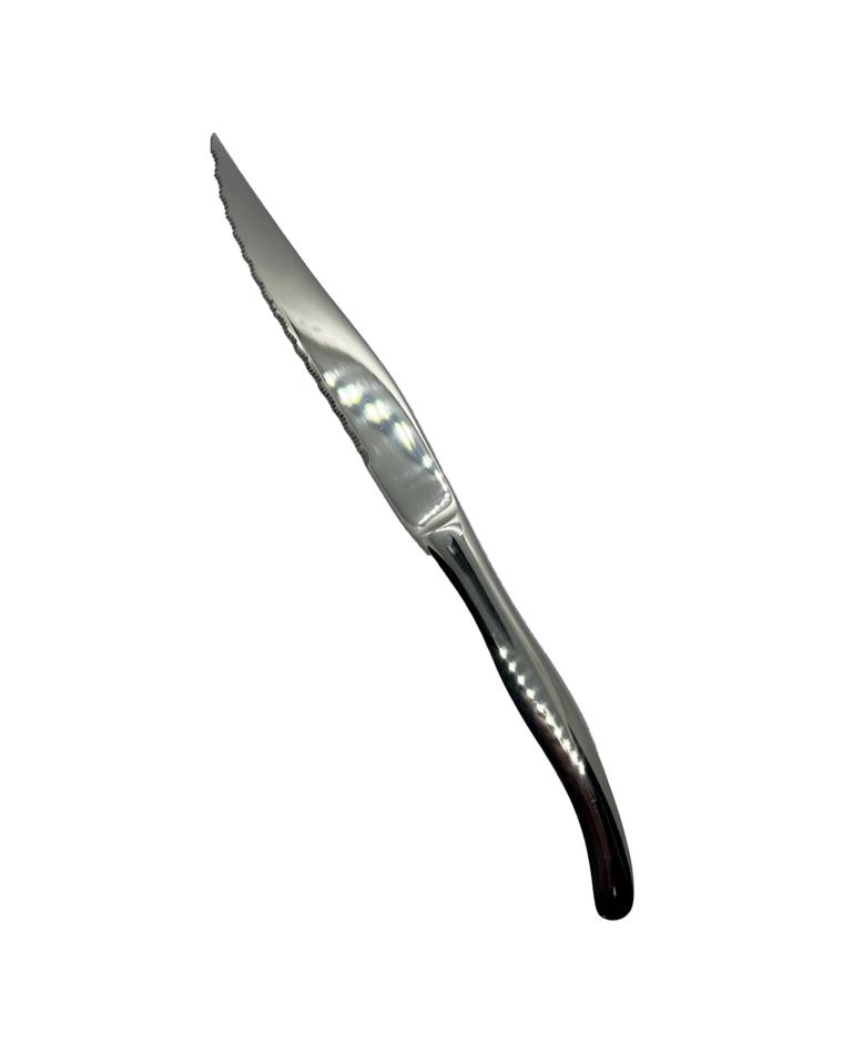 Steakmesser - 23 CM - Griff aus Edelstahl - Chuletero - G-Tableware - 6 Stück - Promoline