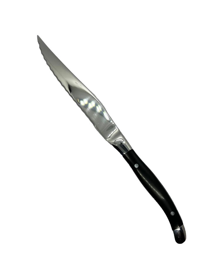 Steakmesser – 23,2 cm – schwarzer Griff – Chuletero – G-Tableware – 6 Stück – G-Linie