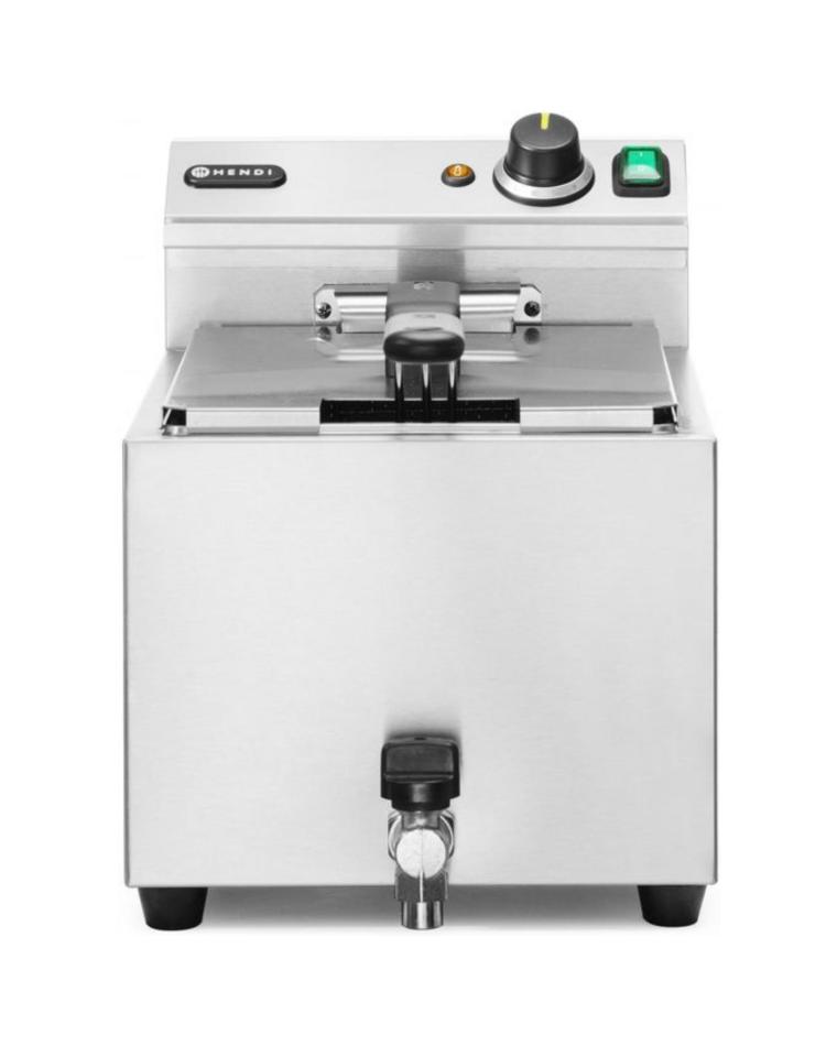 Fritteuse - Mit Ablasshahn - 10 Liter - 400 V - H 42 x 30,2 x 68 CM - Hendi - 209424