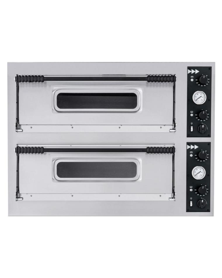 Pizzaofen - Basic XXL 66 - 2 Kammern - 400 V - H 74,5 x 136,5 x 96,8 CM - Hendi - 226995