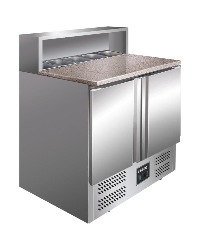 Pizza-Kühltisch - 2 Türen - H 109 x B 90 cm - Edelstahl - Saro - 323-1005