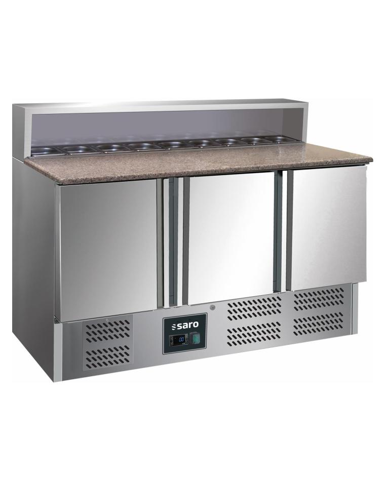 Pizza-Kühltisch - 3 Türen - H 109 x B 136,5 cm - Edelstahl - Saro - 323-10051