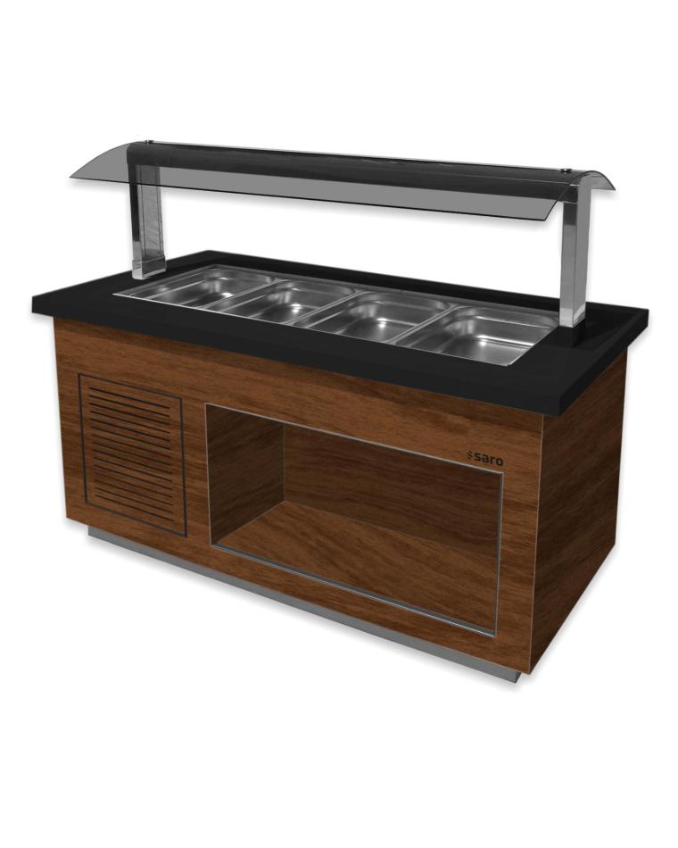 Salatbar - 4x 1/1 GN - Braun - Edelstahl - 230V - H 135 x B 170 x T 88 CM - Saro - 366-2205