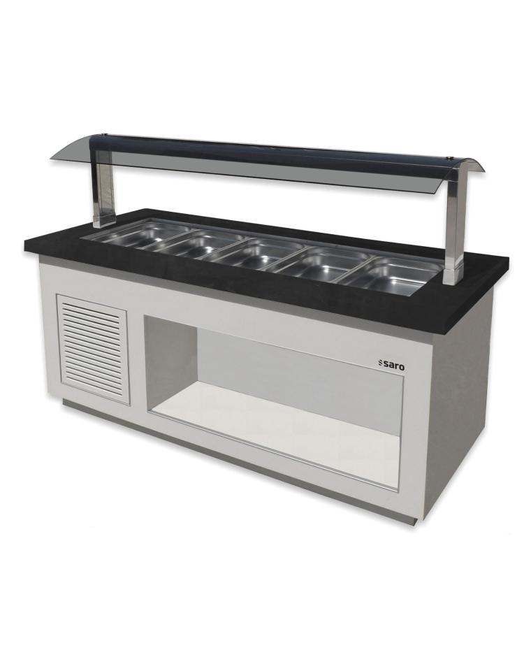Salatbar - 5x 1/1 GN - Weiß - Edelstahl - 230V - H 135 x B 200 x T 88 CM - Saro - 366-2010