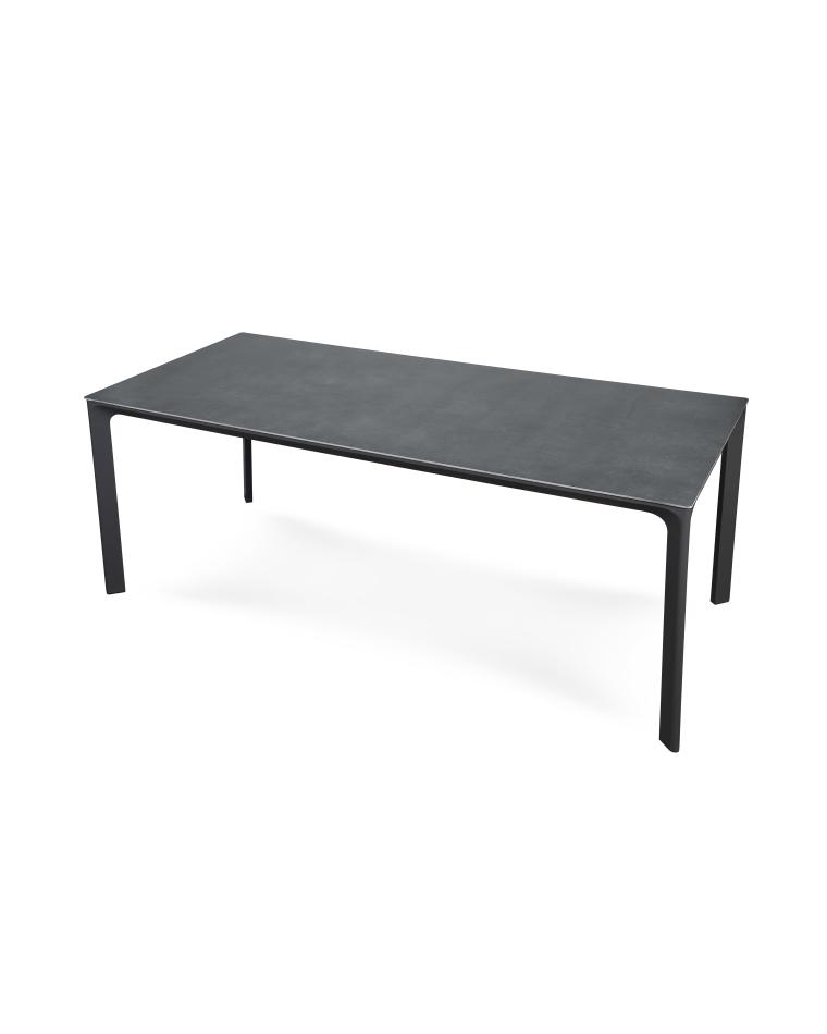 Terrassentisch - Tischplatte in Granitoptik - Aluminiumrahmen anthrazit - 200 x 90 CM - G-Line