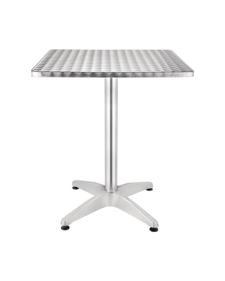 Terrassentisch - 60x60 cm - Bistro - Chrom - Aluminium - 60362