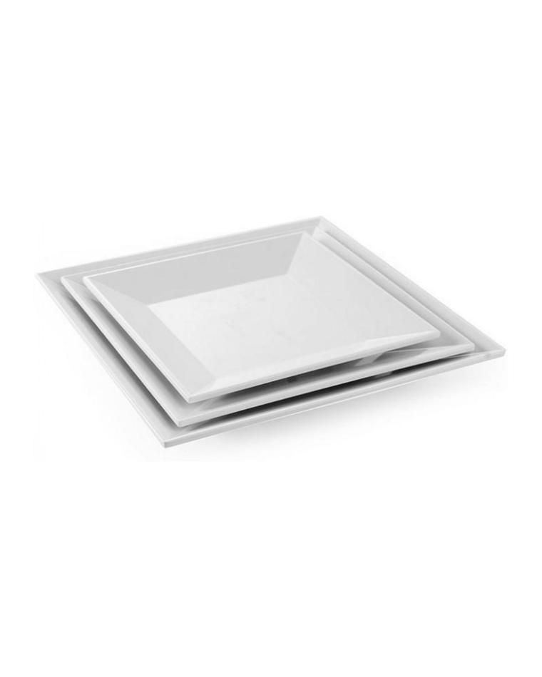 Teller - Quadratisch - Weiß - Melamin - B 18 x T 18 CM - G-Line