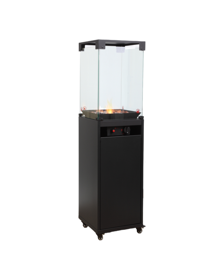 Terrasheater - Patio - Propaan - Lavastenen - Zwart - H 136 x B 36 x D 36 CM - G-Line