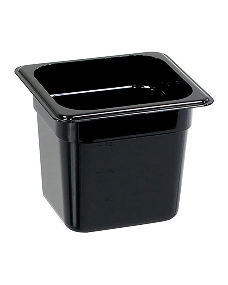 Gastronormbehälter - Polycarbonat - Schwarz - 1/6 GN - 150 mm - G-Line