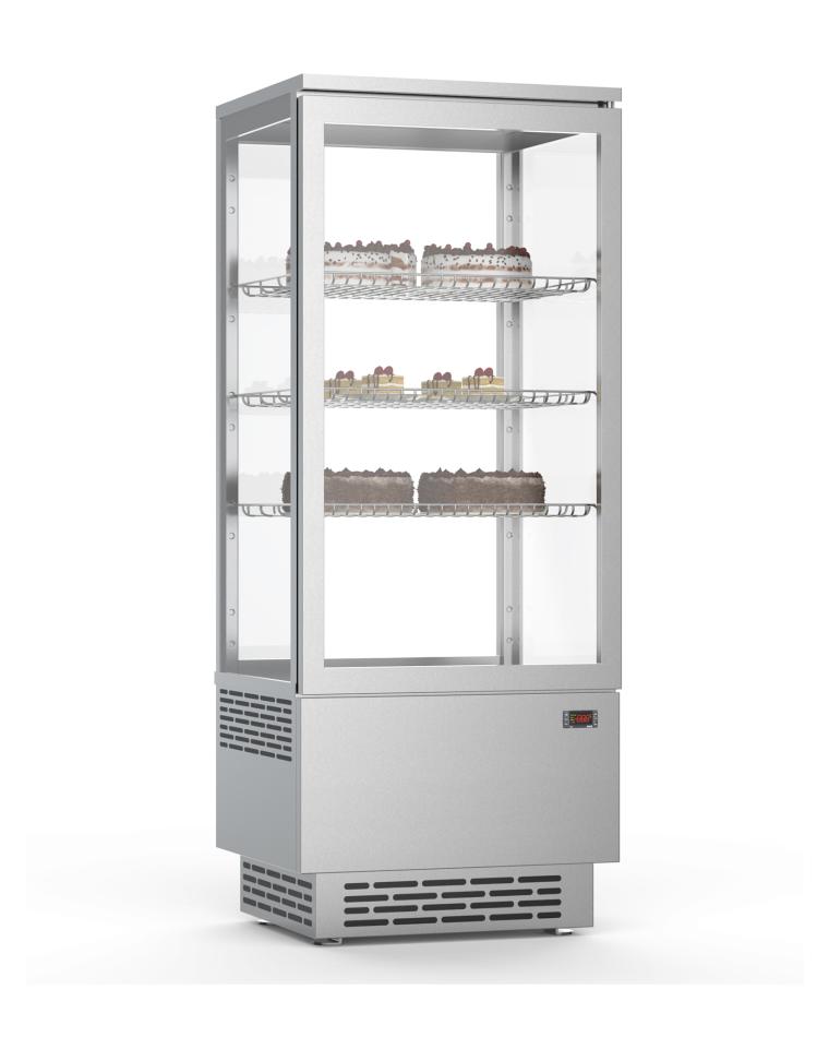 Kühlvitrine - 70 Liter - Edelstahl - G-Line