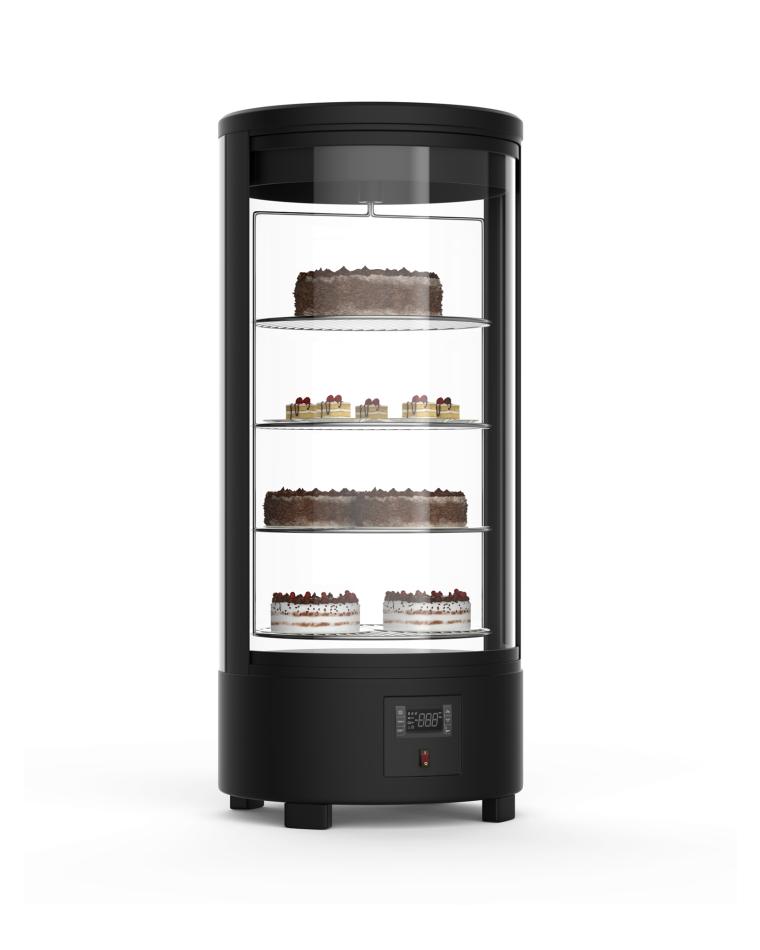 Vitrine für gekühltes Gebäck - 72 Liter - Schwarz - G-Line