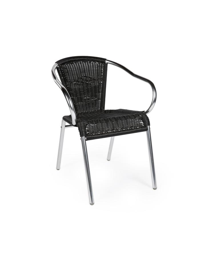 Terrassenstuhl - Cannet - Schwarz - Aluminium - G-Line
