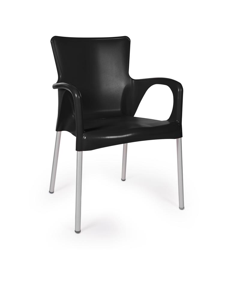 Terrassenstuhl - Anny - Schwarz - Polyethylen - G-Line