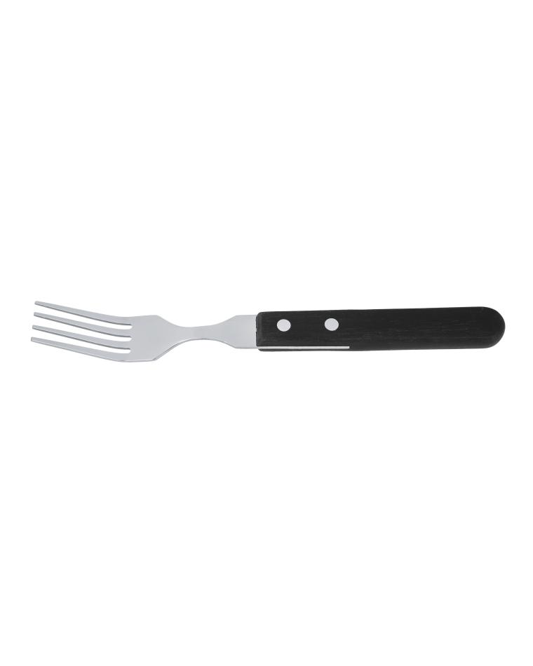 Steakgabel – 19,8 cm – schwarzer Griff – Preto – G-Tableware – 6 Stück – G-Linie