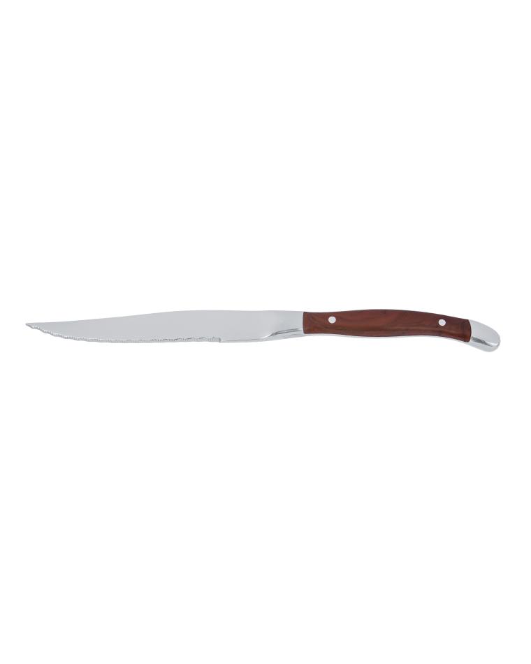 Steakmesser – 23,2 cm – brauner Griff – Chuletero – G-Tableware – 6 Stück – G-Linie