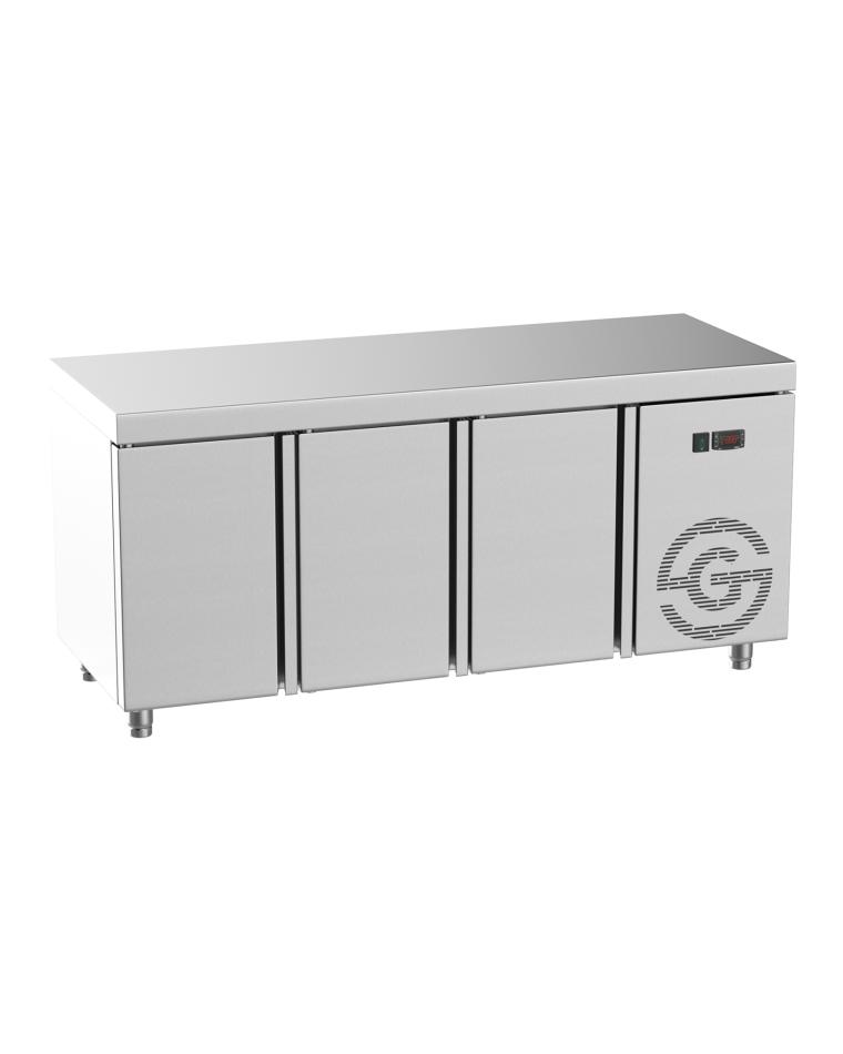 G-Line-Kühltisch - 3 Türen - G-Line - Edelstahl - 179x70x85(h) Cm