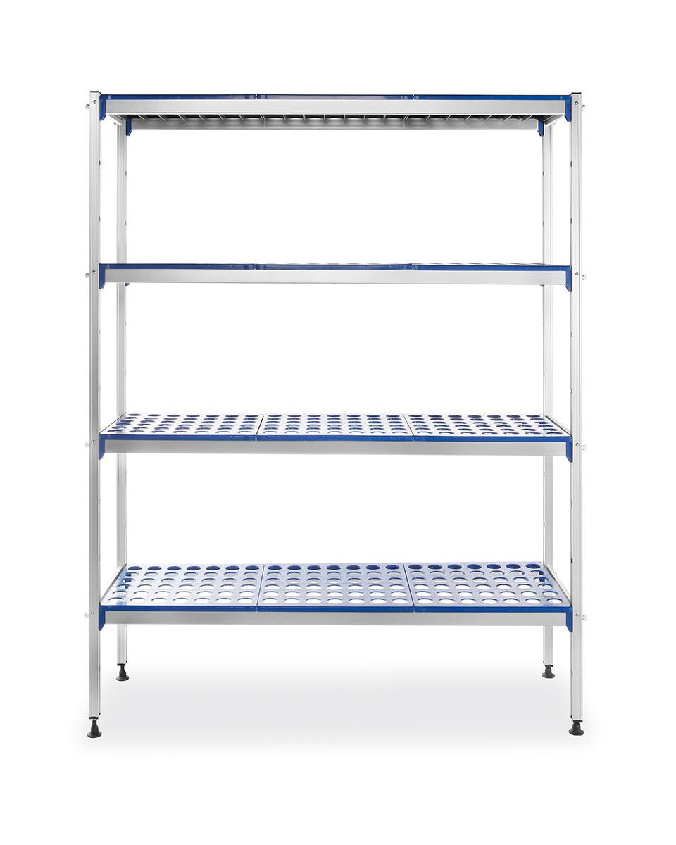 Aluminium-Lagerregal - 128 x 40,5 cm - Hendi - 812273