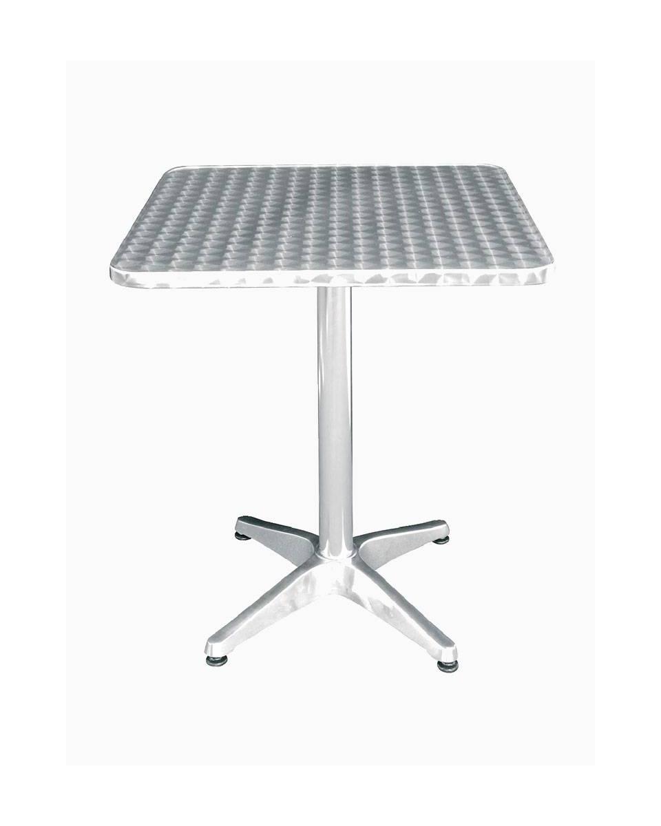 Bolero Edelstahl Bistrotisch quadratisch 60 cm | Gastro-Tisch